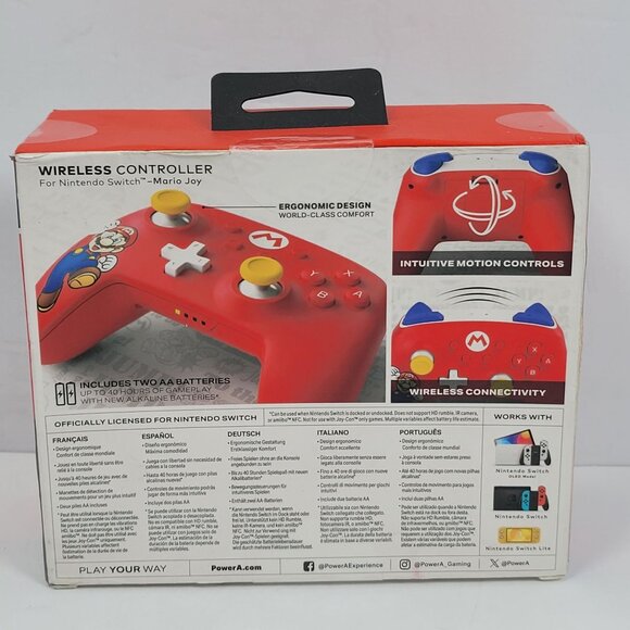 Nintendo Switch Wireless Controller Mario Red By PowerA NEW - Picture 2 of 5